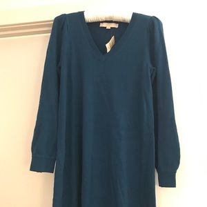Ann Taylor Loft V-Neck Sweater Dress